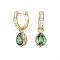 Swarovski Stilla Pear Cut Green Drop Earrings