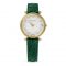 Swarovski Crystalline Wonder Green Leather Gold-Tone Watch