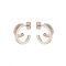 Ted Baker Rose Gold Helias Crystal Double Hoop Earrings - Rose Gold