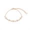 August Woods Gold Pearl Crystal Leaf Bracelet - Gold
