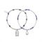 ChloBo Silver Reflect Teardrop and Moon Sodalite Bracelets - 18cm