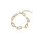 August Woods Silver Mixed Textured Chain Bracelet - 18cm