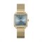 CLUSE La Tetragone Light Blue Crystal Gold Watch - Gold