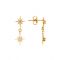 Over & Over Gold Double North Star CZ Earrings - Gold