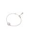 Kate Spade New York Silver Horizontal Oval Halo Bracelet - 17cm