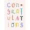 Argento Congrats Letters Card - Multi-colour