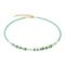 Coeur De Lion Gold Green Mini Cubes Necklace - Silver