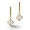 Coeur De Lion Brilliant Gold Crystal Monochrome Drop Earrings - Gold