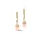 Coeur De Lion Gold Tone Pearl and Pastels Cubed Earrings - Gold