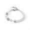 Coeur De Lion Precious Fusion Silver Pearl White Cubes Bracelet - 18cm