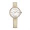 Swarovski Certa Rose Gold Swiss Made Beige Leather Bracelet Watch - Adjustable