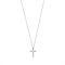 Over & Over Silver Mens Detailed Cross Necklace - Silver