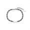Over & Over Silver Mens Stainless Steel Hematire Bracelet - Silver