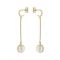 Ted Baker Perllie Gold Pearl Orbit Drop Earrings - Gold