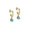 Ted Baker Parin Gold Turqoise Paradise Rock Huggie Earrings - Gold