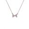 Ted Baker Barsie Rose Gold Crystal Baker Bow Necklace - 49cm