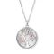 Angel Whisperer Silver and Rose Tree of Life Necklace - Silver