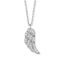 Angel Whisperer Crystal Wing Pendant Necklace - Silver