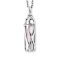 Angel Whisperer Silver Healing Rose Quartz Small Pendant Necklace - Silver
