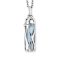 Angel Whisperer Silver Powerful Stone With Blue Agate Sphere Pendant Necklace - Silver