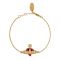 Vivienne Westwood Gold Red Enamel New Diamante Heart Bracelet - Gold