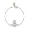 Vivienne Westwood Silver Crystal Norabelle Orb Bracelet - 17.5cm