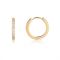 Over & Over Gold Stainless Steel Simple Crystal Hoop Earrings - Gold