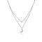 Seek + Find Shine Interstellar Silver Layered Necklace - Silver