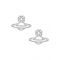 Vivienne Westwood Sterling Silver Trudy Cut Out Orb Crystal Studs - Silver