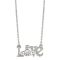 Vivienne Westwood Sterling Silver Crystal Erica Love Statement Necklace - 44cm