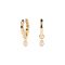 PDPAOLA Gold Peach Lily Drop Hoop Earrings - Gold