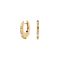 PDPAOLA Gold Vivi Coloured Crystal Hoops - Gold