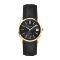 Accurist Women's Everyday Black Dial Leather Gold Watch - Gold