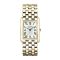 Accurist Women's Rectangle Green Numeral Gold Watch - Gold