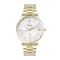 Accurist Men's Classic Silver Dial Gold Watch - Gold