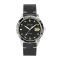 Accurist Men's Dive Black Dial Rubber Strap Watch - Silver