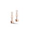 Coeur De Lion Rose Gold Avent Cube Drop Earrings - Rose Gold