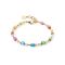 Coeur De Lion Gold Multicolour Pearl Petite Cubes Bracelet - Gold