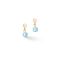 Coeur De Lion Gold Turquoise Crystal Petite Cubes Earrings - Gold
