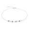 Coeur De Lion Silver Clear Mini Cubes Necklace