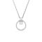 Swarovski Constella Rhodium Plated Round Crystal Circular Pendant Necklace
