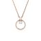 Swarovski Constella Rose-Gold Round Crystal Circular Pendant Necklace