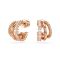 Swarovski Hyperbola Mini Rose-Gold White Crystal Hoop Earrings