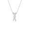 Swarovski Hyperbola Rhodium Plated Mixed Cuts Crystal Twist Pendant Necklace