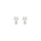 Swarovski Matrix Rhodium Plated Crystal Pearl Stud Earrings