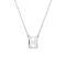 Swarovski Stilla Rhodium Plated Octagon Cut Crystal Pendant