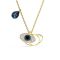 Swarovski Symbolica Gold Blue Crystal Evil Eye Pendant Necklace