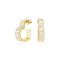 Swarovski Matrix Gold Heart Shape Baguette Crystal Hoop Earrings