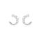 Swarovski Matrix Rhodium Plated White Crystal Pearl Hoop Earrings