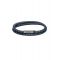 Boss Ares Blue Braided Leather Bracelet